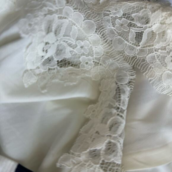 Eliza J. Navy & White Striped Square Neck Sheath Dress sz 4 - Picture 5 of 12